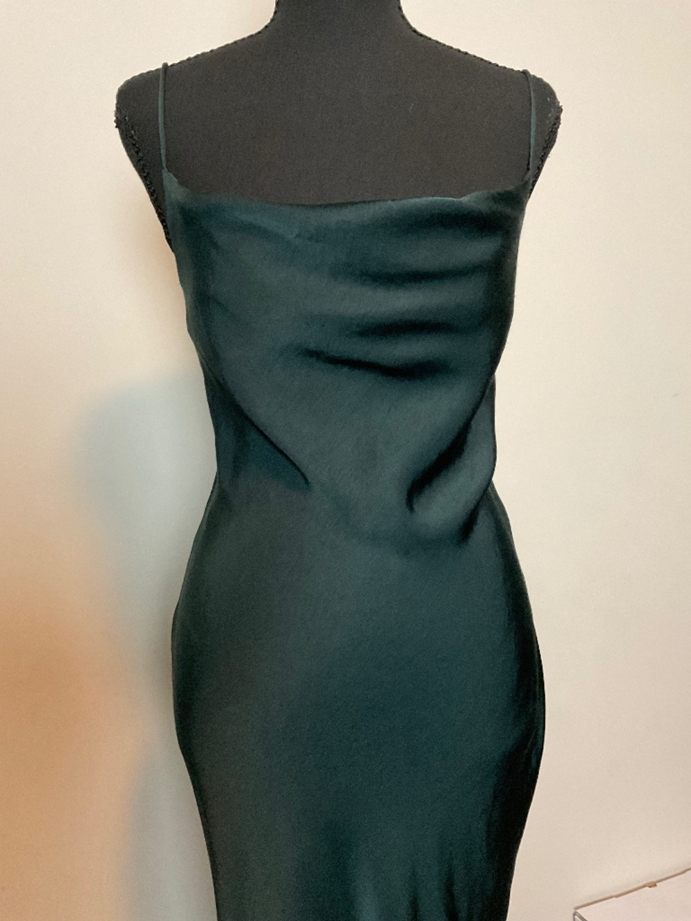 Zara emerald green satin slip dress XS